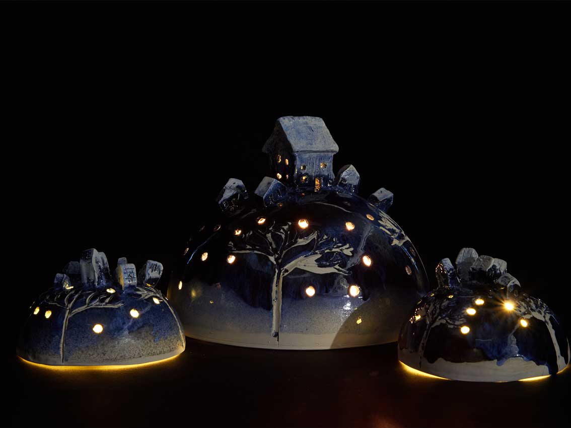 Level 2 Ceramics Student Work - night lights