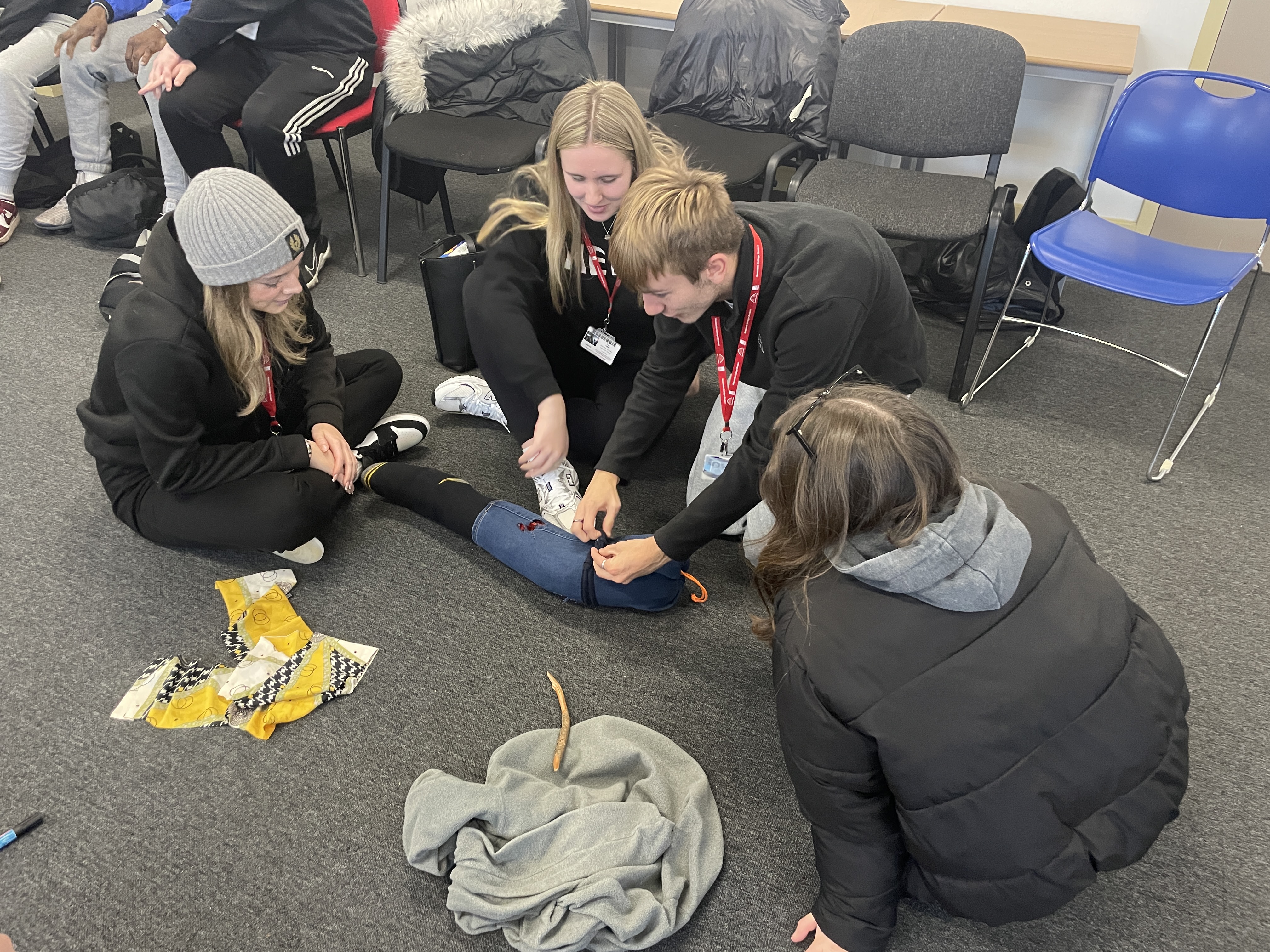 Students Practising Tourniquets 2